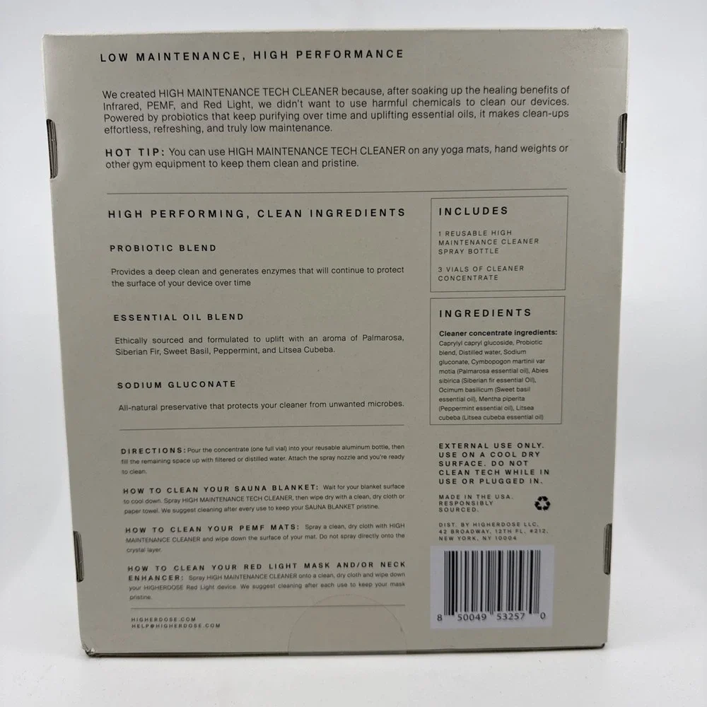 HigherDOSE High-Maintenance Tech Cleaner Kit with Spray Bottle And Refills NEW